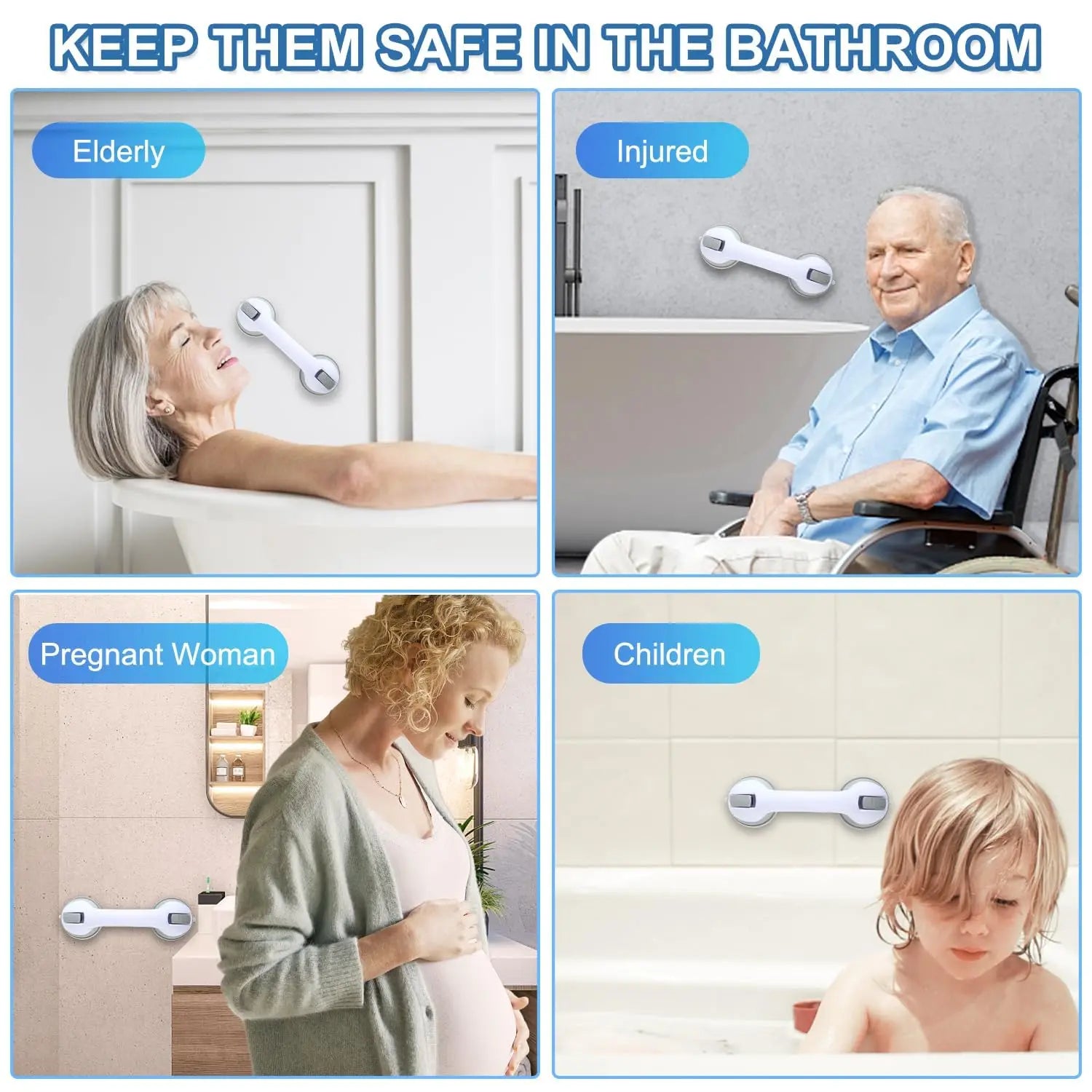 Shower Handle Grab Bars For Bathroom Shower Handle With Suction Cup Grip Grab In Bathroom Bath Handle Grab Bars Safety Grab Bar
