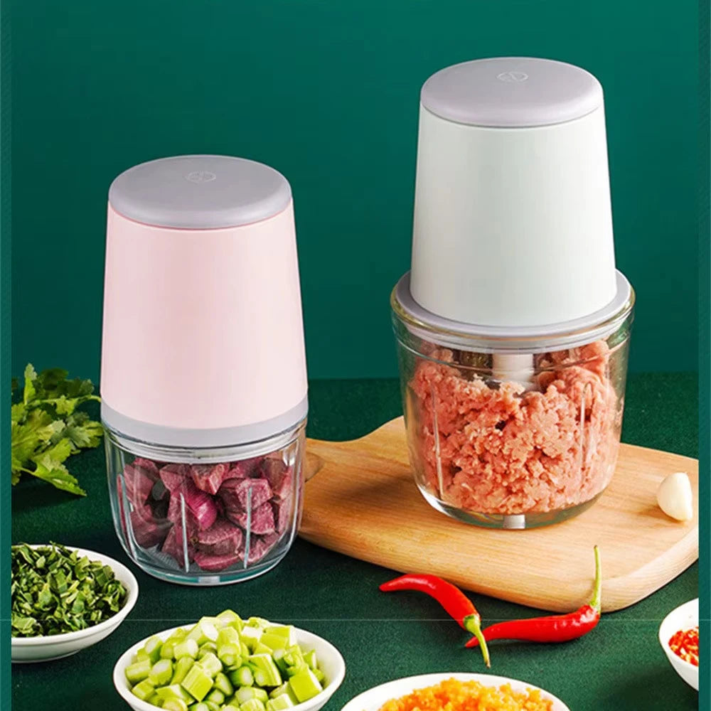 Electric Meats Grinder capacity 0.6L Stainless Steel Mixer Machine Multi-function Home Cooking Machine Food Processors