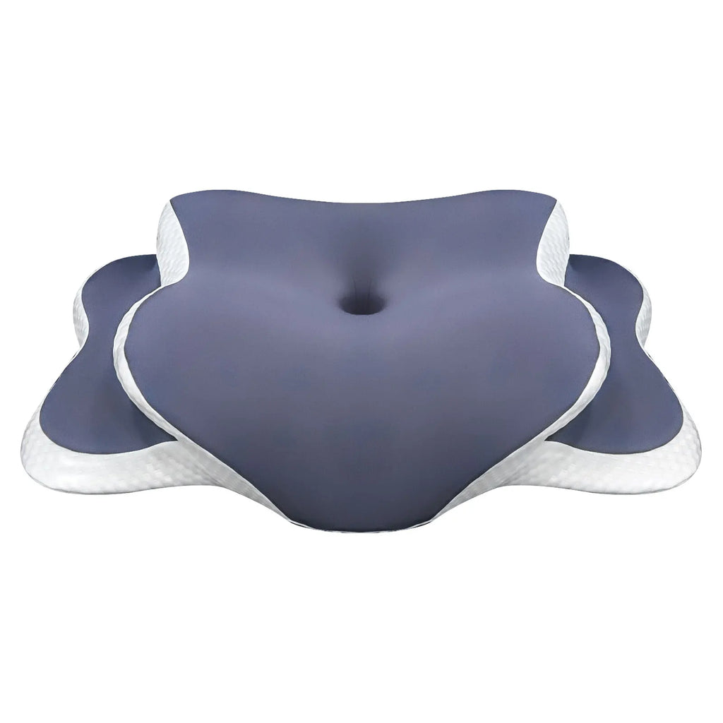 Contoured Memory Foam Cervical Pillow Orthopedic Neck Support Relieve Neck Pain for Side Back Stomach Sleepers Ideal Gift