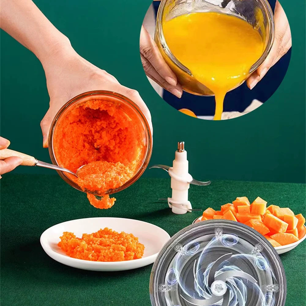 Electric Meats Grinder capacity 0.6L Stainless Steel Mixer Machine Multi-function Home Cooking Machine Food Processors