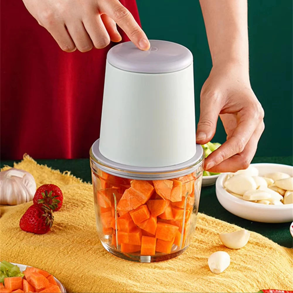 Electric Meats Grinder capacity 0.6L Stainless Steel Mixer Machine Multi-function Home Cooking Machine Food Processors
