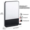TAILI Shower Mirror Fogless for Shaving with Razor Holder, Fog Free Mirror Shower Suction Rust-Proof Removable Bathroom Mirror